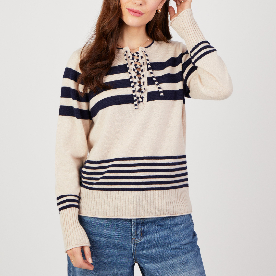 Minna Oatmeal Cashmere Jumper