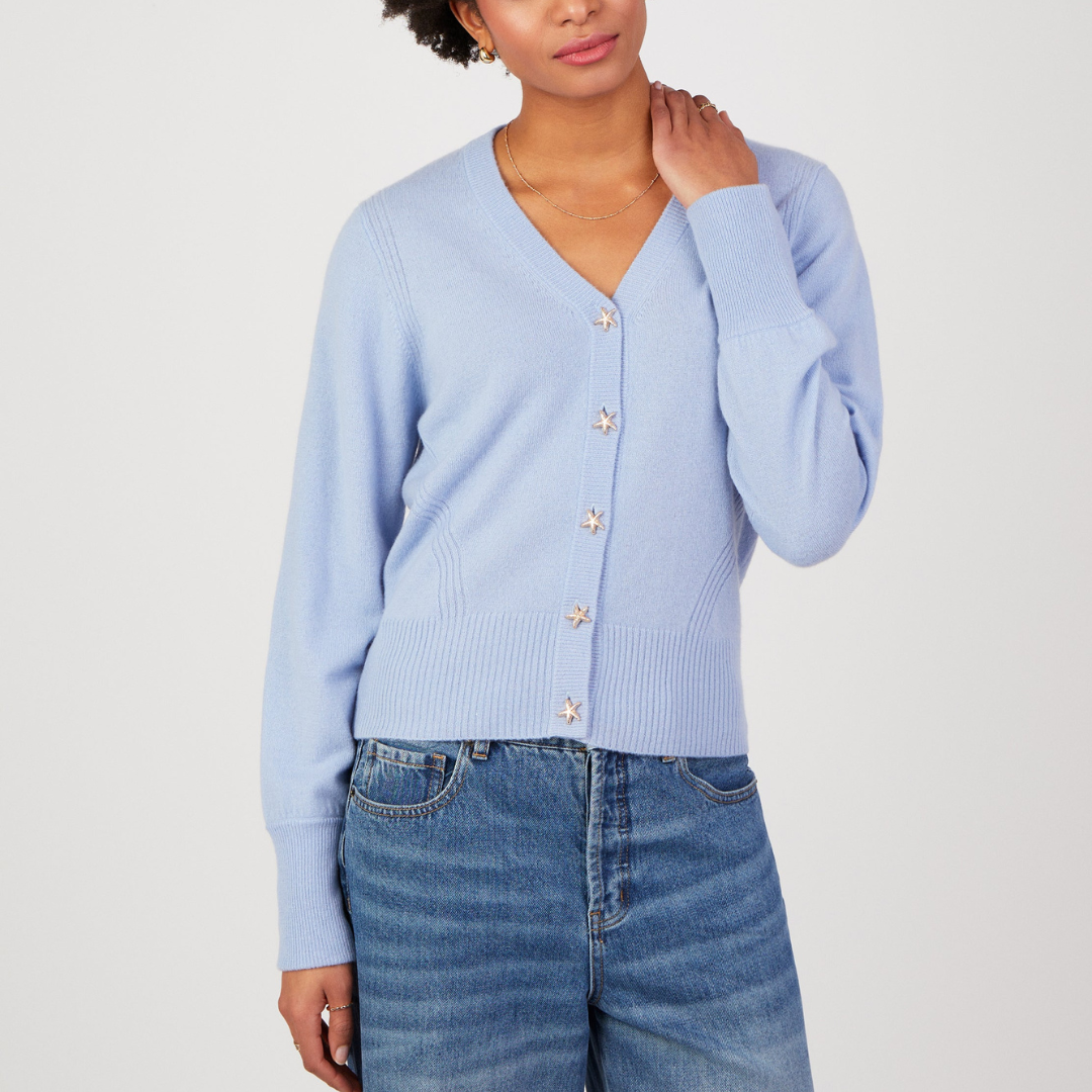 Keira Forget Me Not Cashmere Cardigan