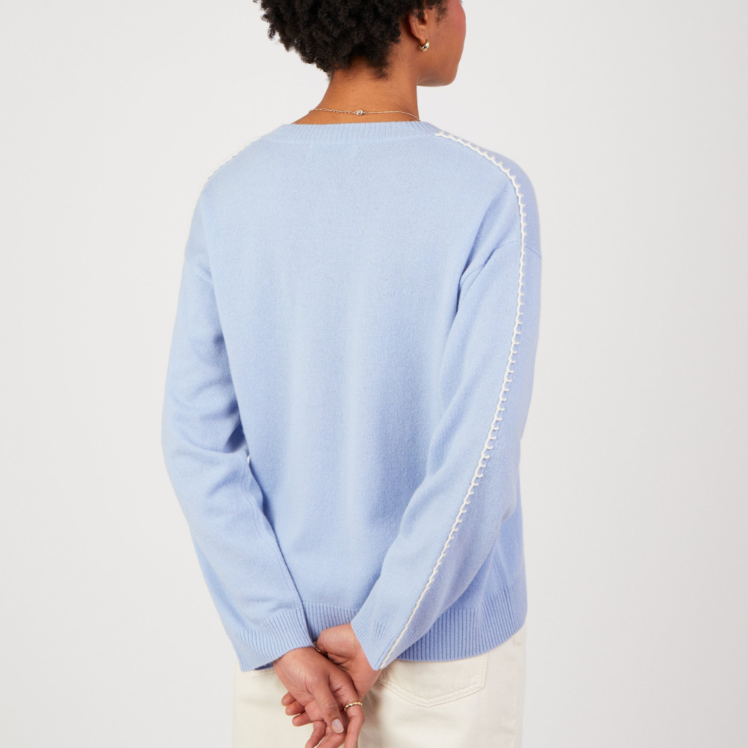 Sofia Forget Me Not Cashmere Jumper