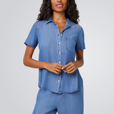 Short Sleeve Pocket Button Down - Moonlit Haze Wash