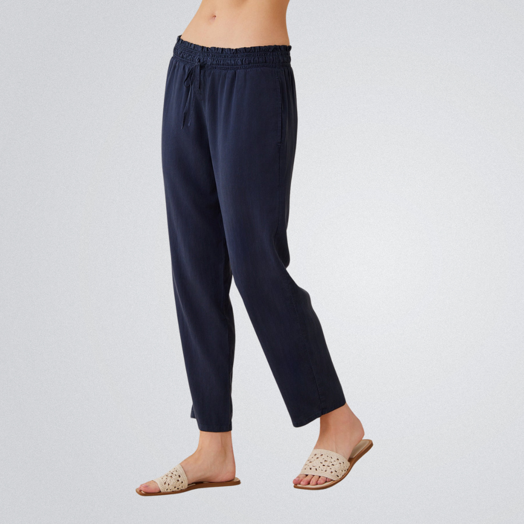 Smocked Waist Trousers - Endless Sea