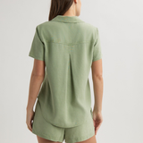 Short Sleeve Pocket Button Down - Olive Grove