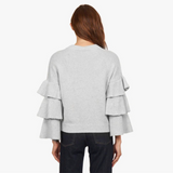 Tiered Ruffle Sleeve High Crew