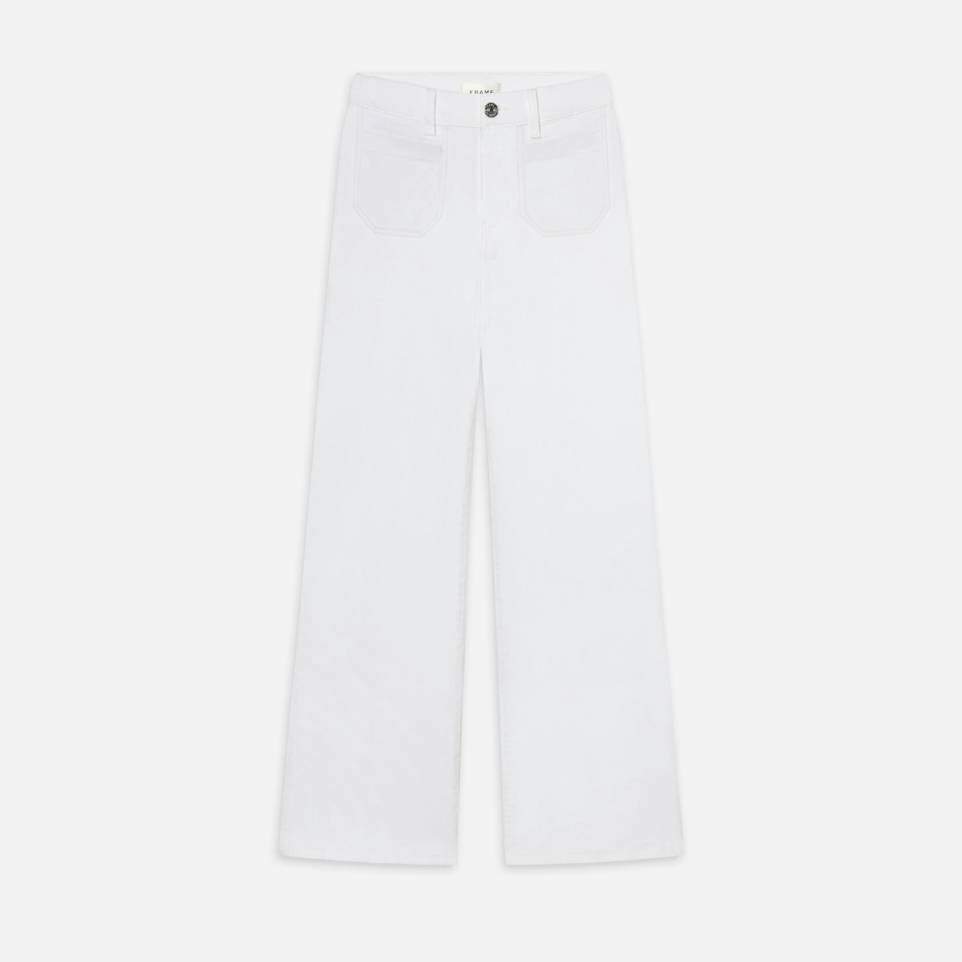 Le Slim Palazzo Modernist Pocket in White