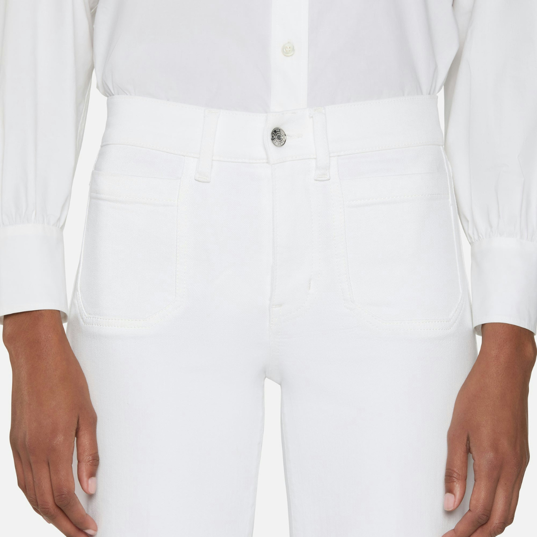 Le Slim Palazzo Modernist Pocket in White