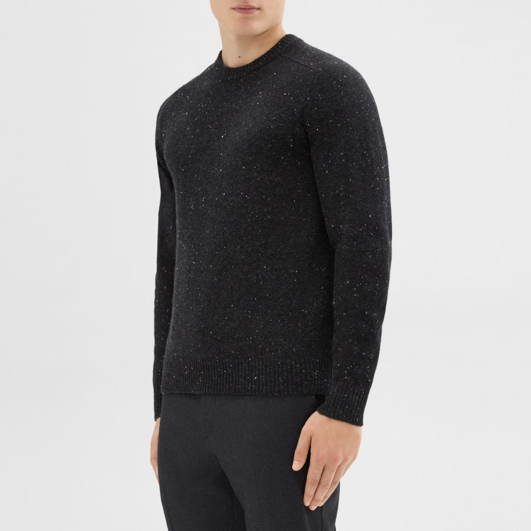 Crewneck Sweater in Donegal Wool-Cashmere