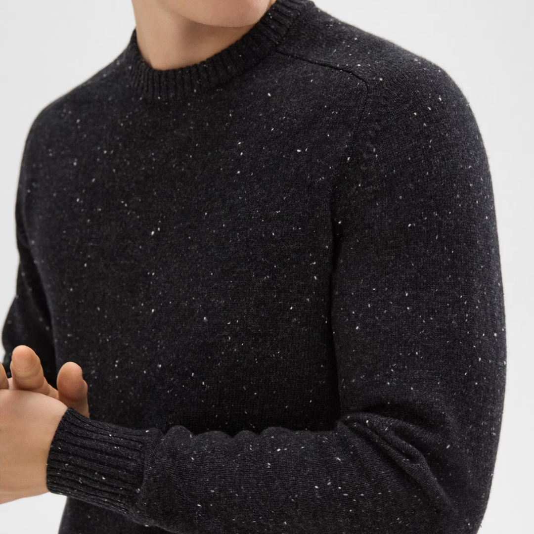 Crewneck Sweater in Donegal Wool-Cashmere