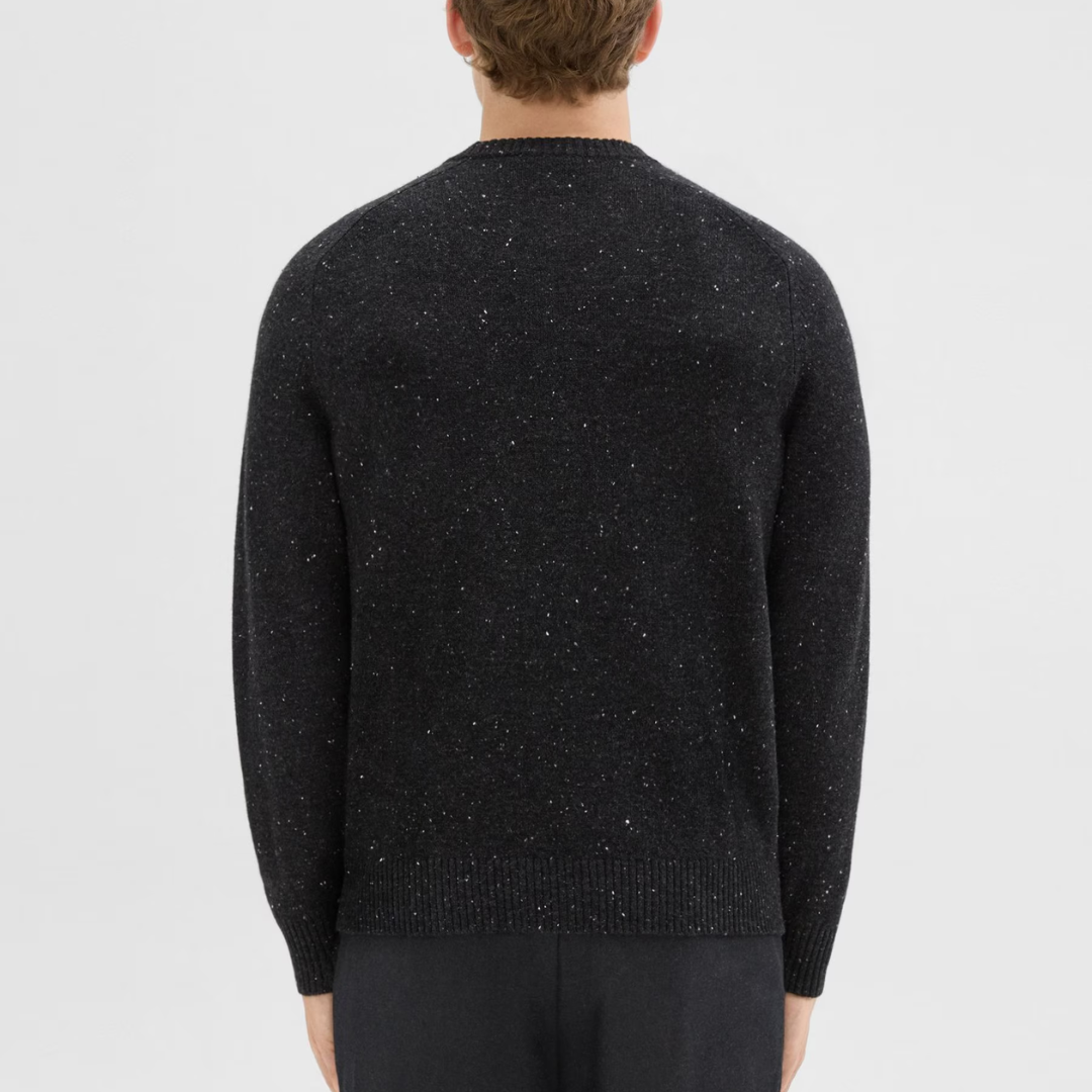 Crewneck Sweater in Donegal Wool-Cashmere