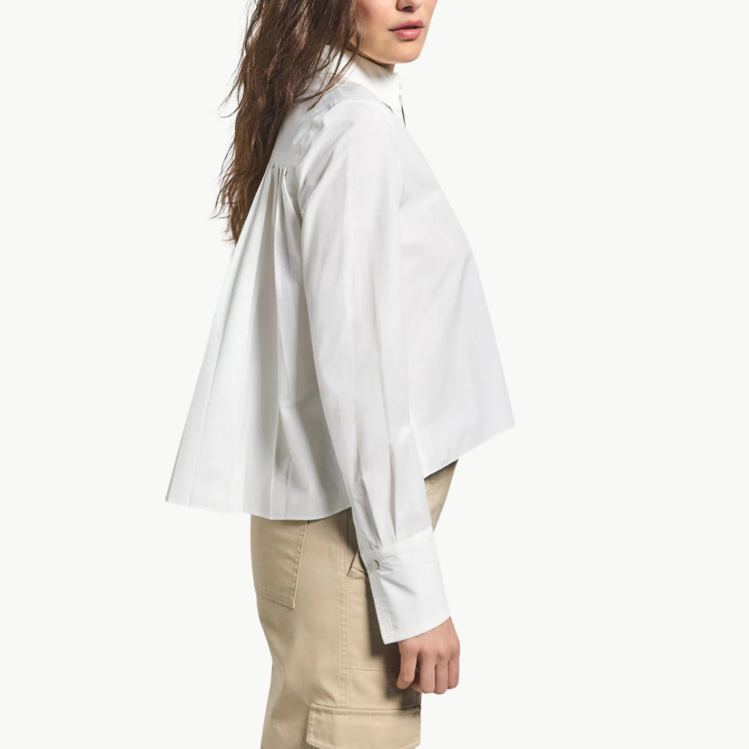 Aria Pleated Back Cropped Shirt