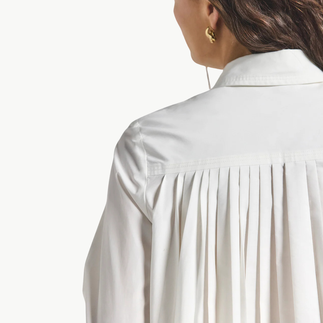 Aria Pleated Back Cropped Shirt