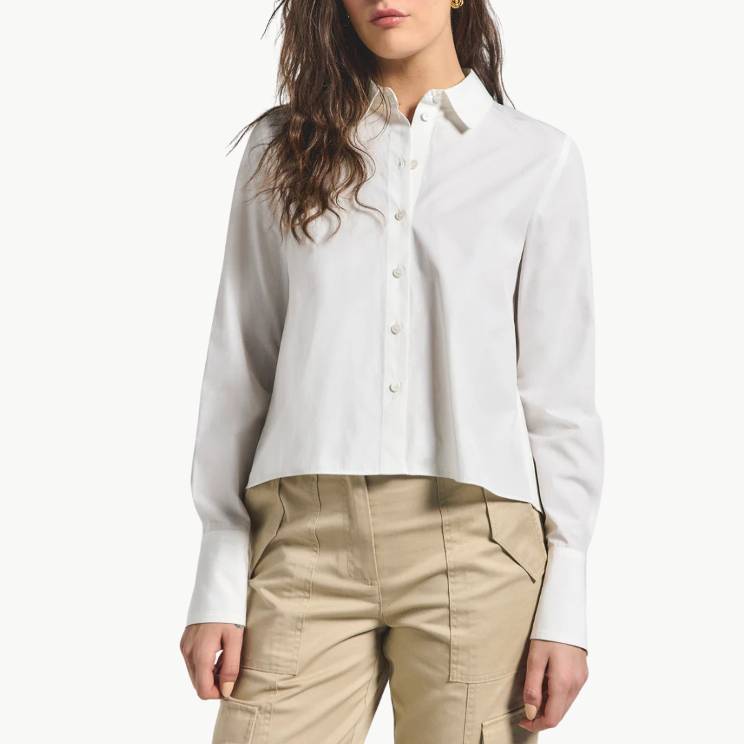 Aria Pleated Back Cropped Shirt