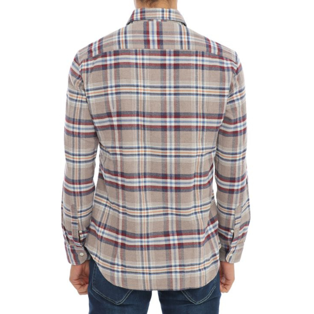 Beige Plaid Shirt