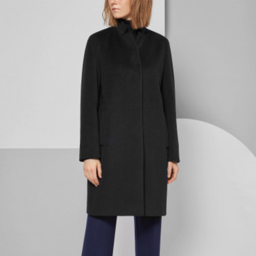 Iconic Black Wool Coat