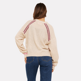 Mila Geo Trim Cashmere Cardigan