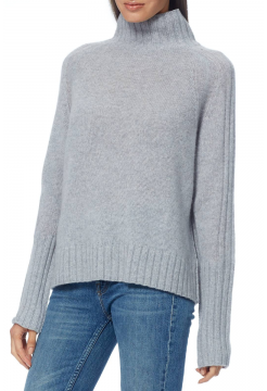 Annalee Cashmere Turtler Neck Sweater - Light Grey